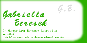 gabriella bercsek business card